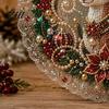 Home Garden Seasonal Embellishments Christmas Faux Pearl Art Kit, DIY Rhinestone Gem Painting Craft, Santa Tree Living Room Decorations Stocking