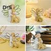 Angel And Dog Figurine Resin Hand-Painted Home Office Tabletop Ornament Mini Angel Girl And Dog Statue Gift for Dog Lovers