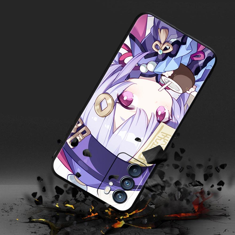 Чехол для игрового телефона Genshin Impact для Oppo A54 A53 A52 A9 2020 A15 A95 A16 A76 A74 A12 Find X5 Reno7 Reno6 Pro Plus 5G черный чехол