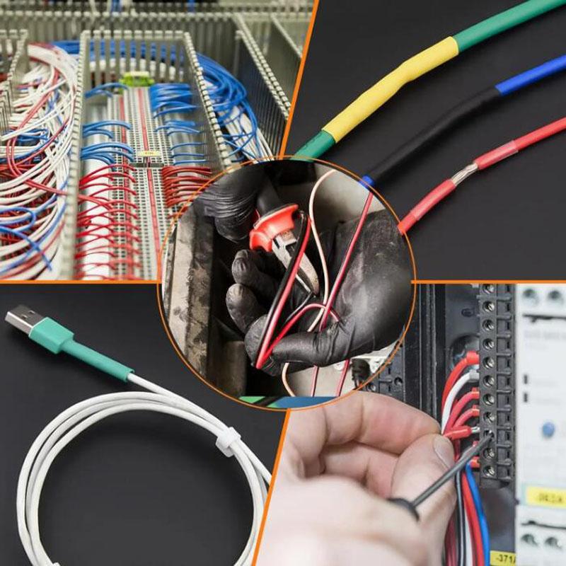 Термоусадочная обертка Усадочная изоляционная оплетка Термоусадочный кожух Автомобильный электрический кабель Термоусадочная трубка Набор трубок