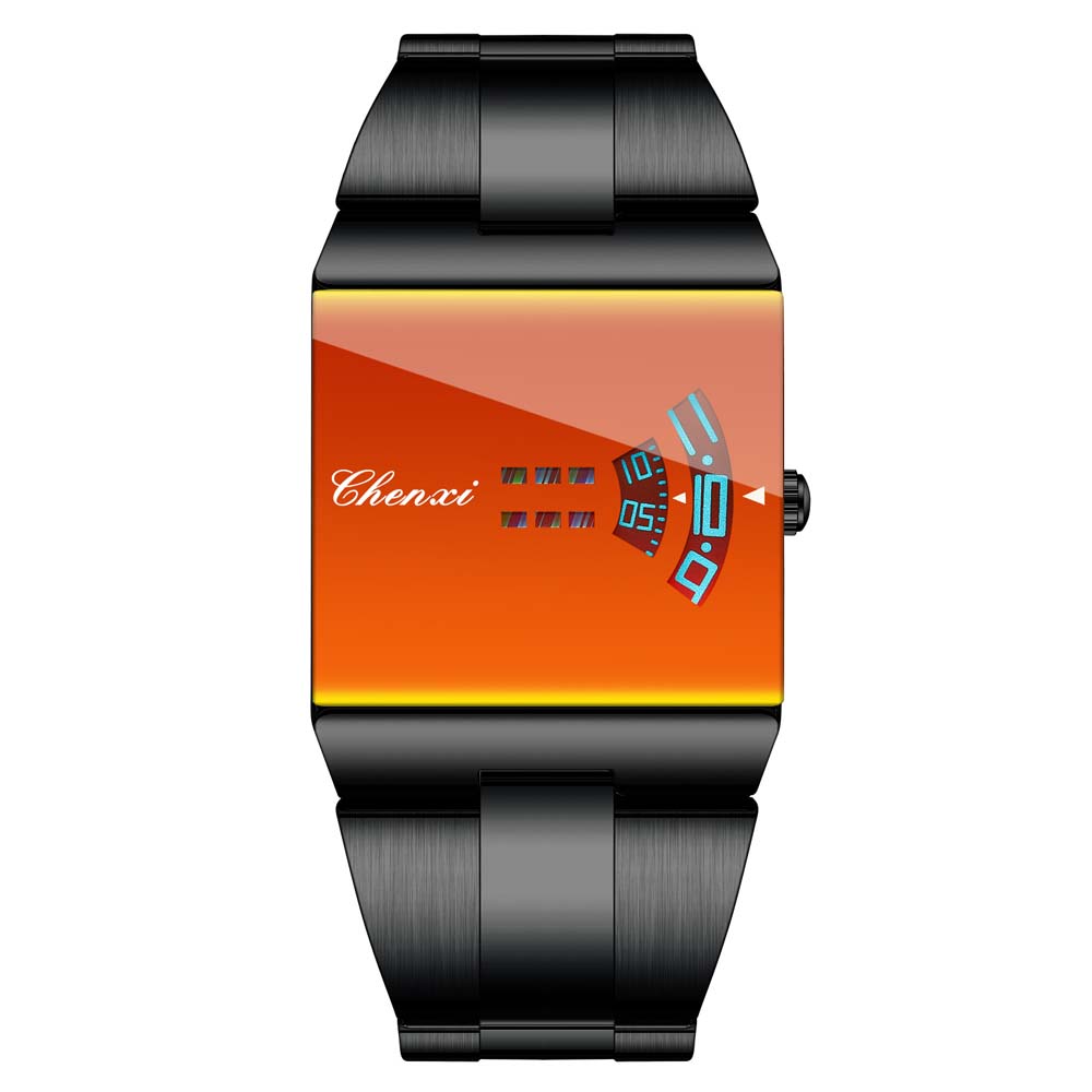 CHENXI New Digital Quartz Watch Trendy Men's Watch Ultra-Thin Water-Resistant Stylish Quartz Men's Watch Square Men's Wristwatch