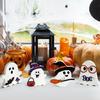 Cute Wooden Ghost Signs Halloween Indoor Tiered Tray Decor Ghost Theme Tabletop Centerpiece for Party Home Kitchen Shelf Decor