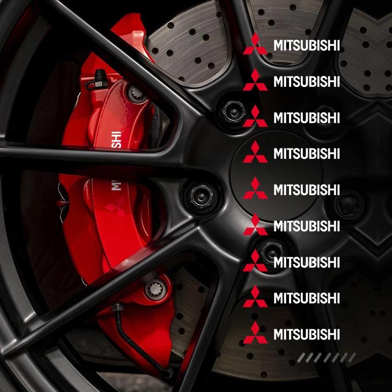 Наклейки-значки на тормозной суппорт автомобиля, термостойкое покрытие, декорация для Mitsubishi Outlander 3 Xl Lancer 9 EX ASX Colt Grandis Pajero