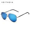 VEITHDIA алюминиево-магниевые солнцезащитные очки с поляризационными синими линзами, вращающиеся на 180 градусов, мужские/женские очки