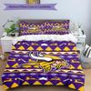 Minnesota Vikings Ugly Sweater Design Bed Bedding Set 1 Duvet Cover + 2 Pillowcases Soft Breathable Household Bed Linens