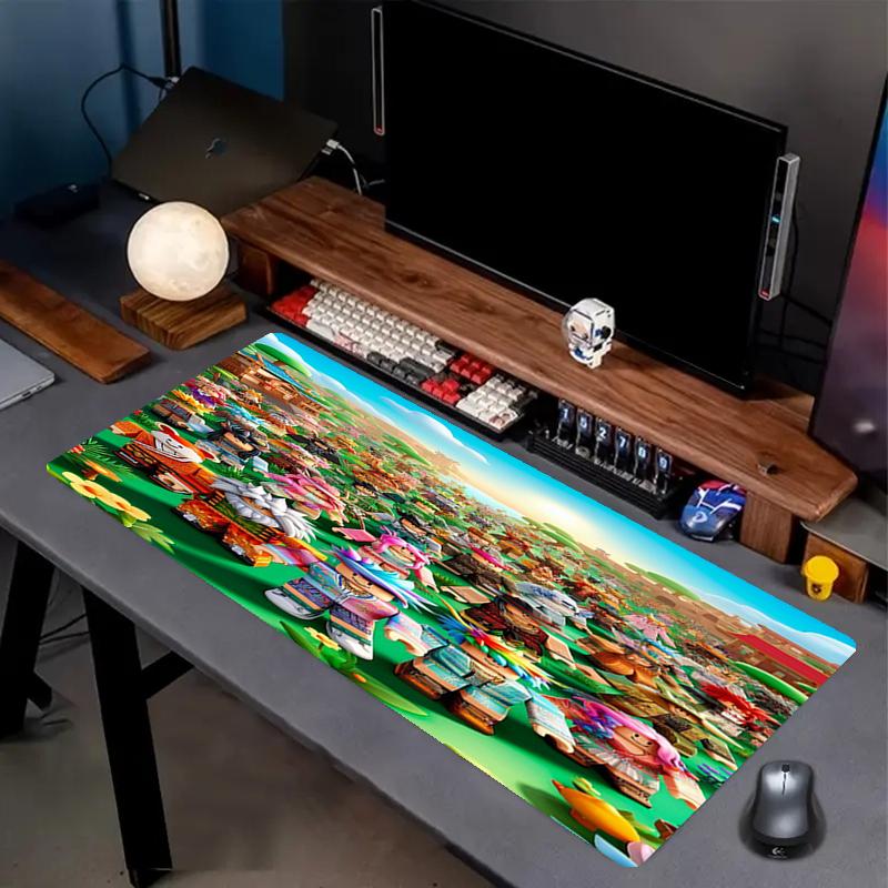 Roblox Theme Mouse Pad, Non Slip Rubber Base, Multifunctional Office & Home Decor, Perfect for Workspace Personalization.
