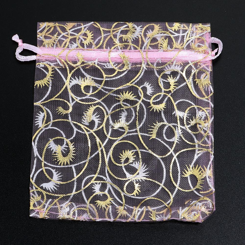 10pcs/lot Organza Gifts Bags Colorful Candy Beads Drawstring Storage Pouches For DIY Christmas Party Gift Jewelry Packaging Bags