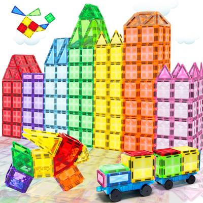 Магнитные строительные блоки Конструктор 3D Игрушки для детей 3+ лет Монтессори Образовательные STEM Строительные блоки Игрушки с колесами