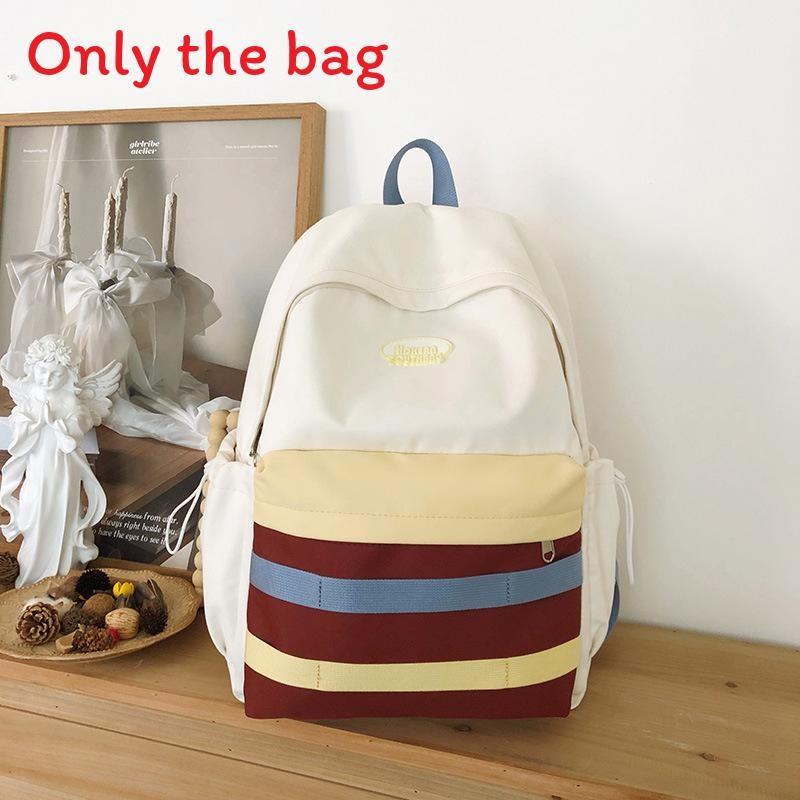 Minimalist Student Backpack With Color Block Design For Casual Travel And Day Trips