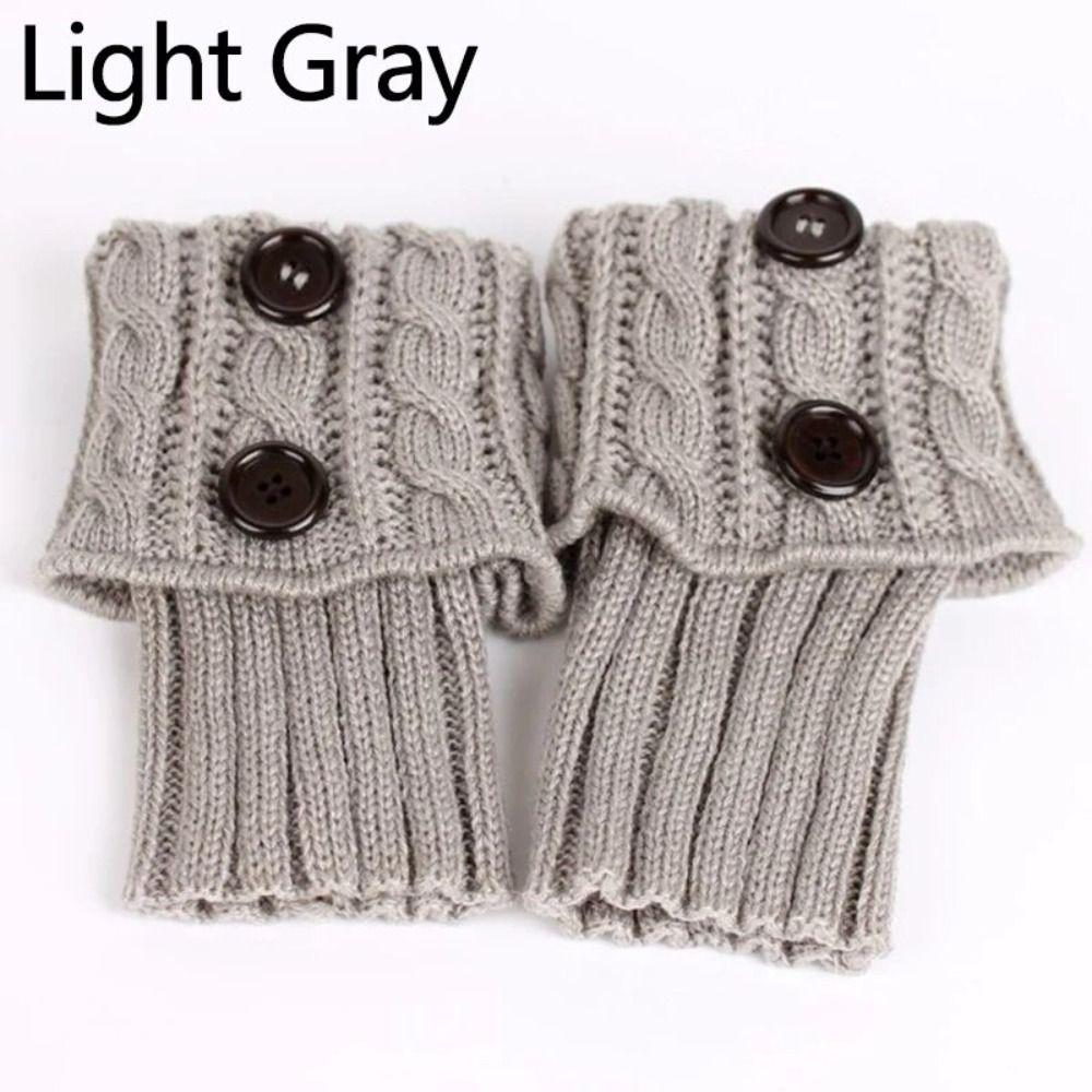 Solid Color Boot Toppers Woolen Gaiters Leg Warmers New Warmers Boot Cover