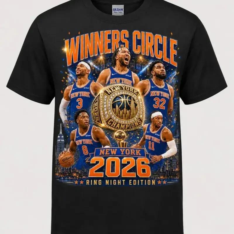 New York 2026 Shirt, Winners Circle Basketball Tee, Ring Night Vintage T-Shirt