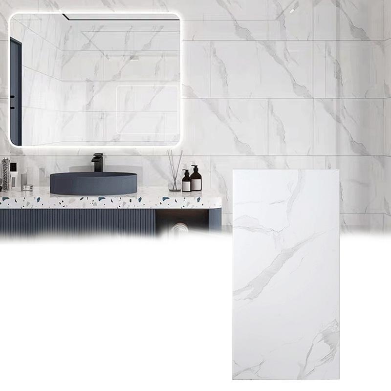 Стеновые панели из ПВХ с имитацией мрамора, 3D водонепроницаемые наклейки для украшения кухни, прочные клейкие обои для плитки и пасты