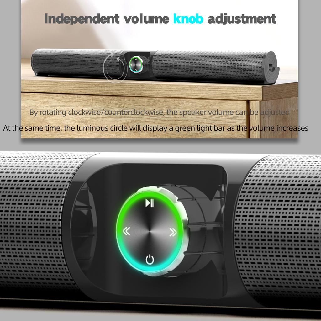 BS-55 Беспроводной динамик BT Настольный телевизор Компьютер Домашние игры на открытом воздухе Аудио ручка Настройка Батарея 2000 мАч