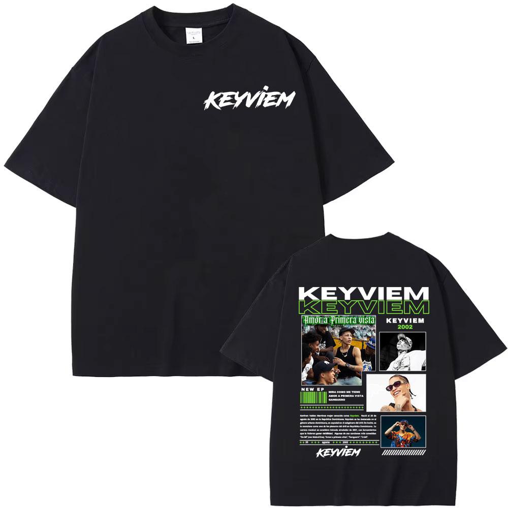 Rapper Keyviem Tour Album Graphic T Shirts Men Women Fashion Hip Hop Gothic Trend High Quality T-shirt Man Oversized Tshirt Tops