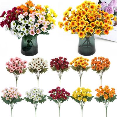Funsdecor Хризантемы, Искусственные Хризантемы Заката, Искусственные Уличные Цветы Хризантемы Заката