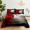 Red Rose Bed Sheets and Pillowcases for Double Beds Single 3D Flower Bedsheets Set with Pillow Case 2pcs 3pcs Queen Full Size