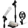 OSALADI Microphone Adjustable Tabletop Microphone Microphone Universal Microphone Adjustable Angle and Audio Live Recording Stand, Stand, Arm, Clip,