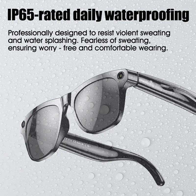 4K HD1080P AI Smart Glasses Photochromic Glasses Video Recording Bluetooth Call Glasses Waterproof Bluetooth Call Playing Music