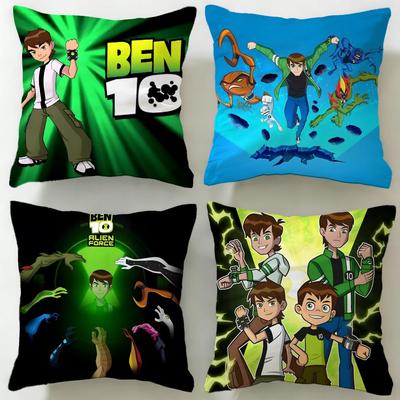 Классическая мультяшная наволочка Ben 10 Ultimate Alien Мягкая Легко стирается Подушка Универсальная для Дивана Кровати Путешествий и Офиса