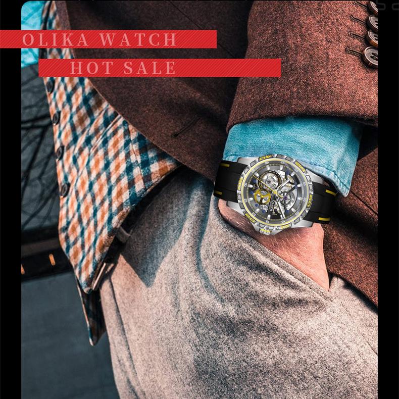 Новые роскошные мужские часы ТОП-бренда с коробкой, полностью автоматические полые модные водонепроницаемые светящиеся мужские механические часы