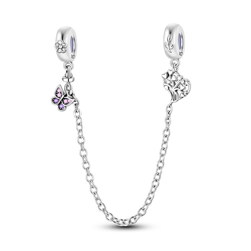 Fashion 925 Copper Fantasy Colorful Butterfly Series Pendent Beads Charms Fit 4MM Hole Diameter Bracelet Zircon Diy Making