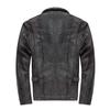 Men's Distressed Cowhide Leather Motorcycle Jacket - European & American Style