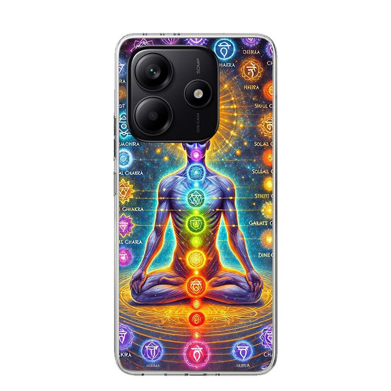 Чехол для телефона Yoga Chakra Spiritual Energy Universe для Xiaomi Redmi Note 15 14 13 12S 12 Pro Plus 11S 11E 11 11T 10S 10 Арт Мягкий P