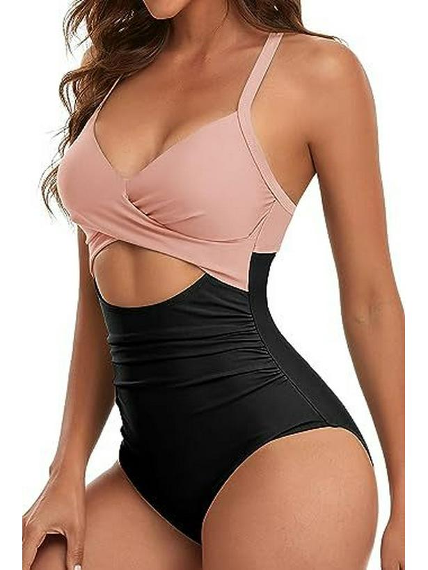 Европейский и американский женский сексуальный купальник с открытой спиной, цельный, облегающего кроя и с полым дизайном