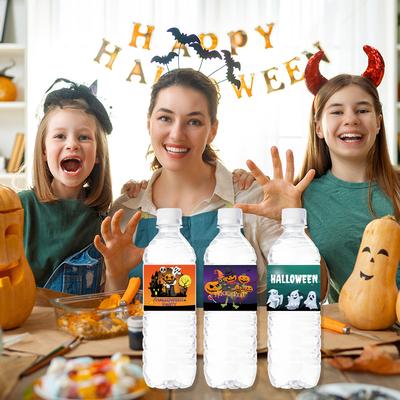 Наклейки на бутылки для вина и воды для вечеринки на Хэллоуин, этикетка с тыквой и привидением, Фестиваль призраков, Угощения или розыгрыш, Декор для вечеринки на Хэллоуин