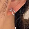 Delicate Shining Crystal Zircon Titanium Steel Hoop Earrings Piercing Ear Clips Minimalist Fashion Jewelry For Women Party Gifts