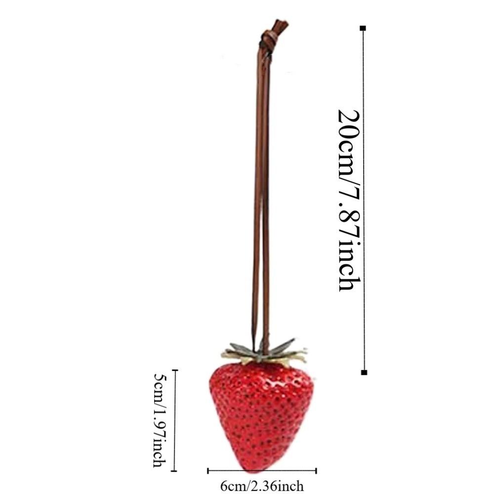 Водонепроницаемый брелок для ключей Клубника 3D Красная смола Фруктовая подвеска Креативный Универсальный Шарм для сумки Вечеринка