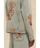 Drole De Monsieur Flower Embroidered Dusty Denim Jacket Veste Denim Dusty Brodee Fleurs D0Jmm26100Bum