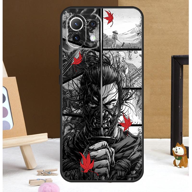 Чехол в стиле самурая и ниндзя для Японии для Xiaomi 13 14 15 Ultra 13T 14T 15T 17 Pro Max POCO X7 X3 X5 X6 F5 F6 F7 F8 Pro