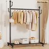 Mobile Floor-Standing Clothes Rack for Bedroom, Balcony, and Dorm – Indoor Hanging and Drying Solution.