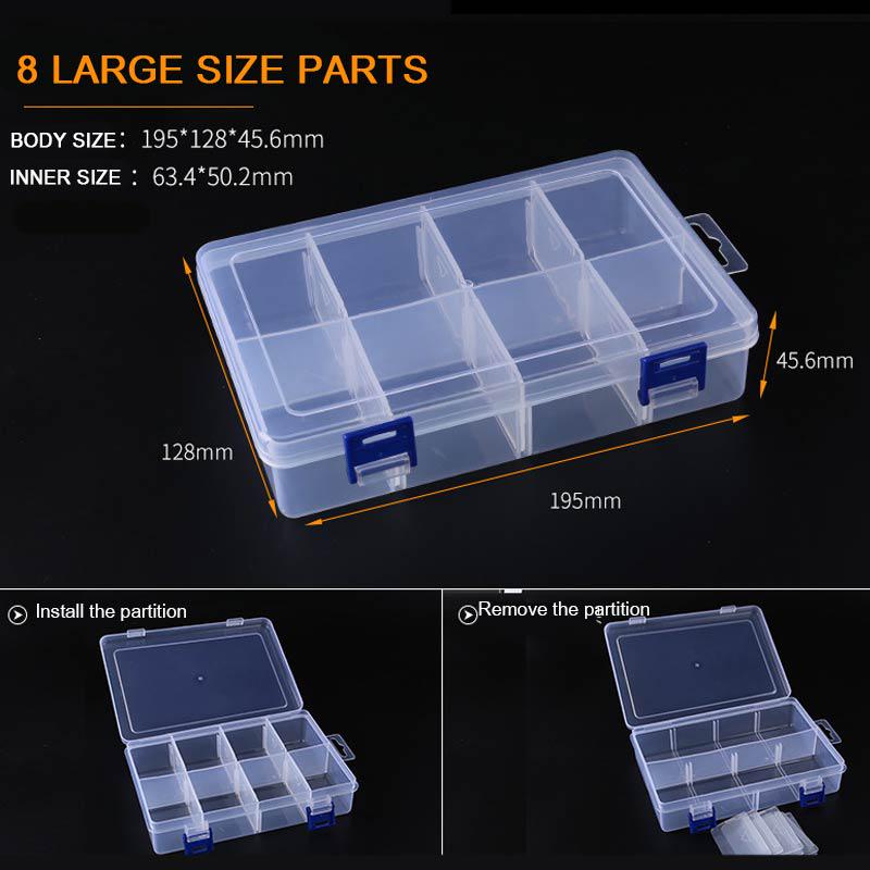 Органайзер Vogue 6-36 ячеек, пластиковая коробка для хранения бусин, регулируемый контейнер, популярный витринный шкаф для сережек, отделение для ювелирных изделий, держатель для винтов