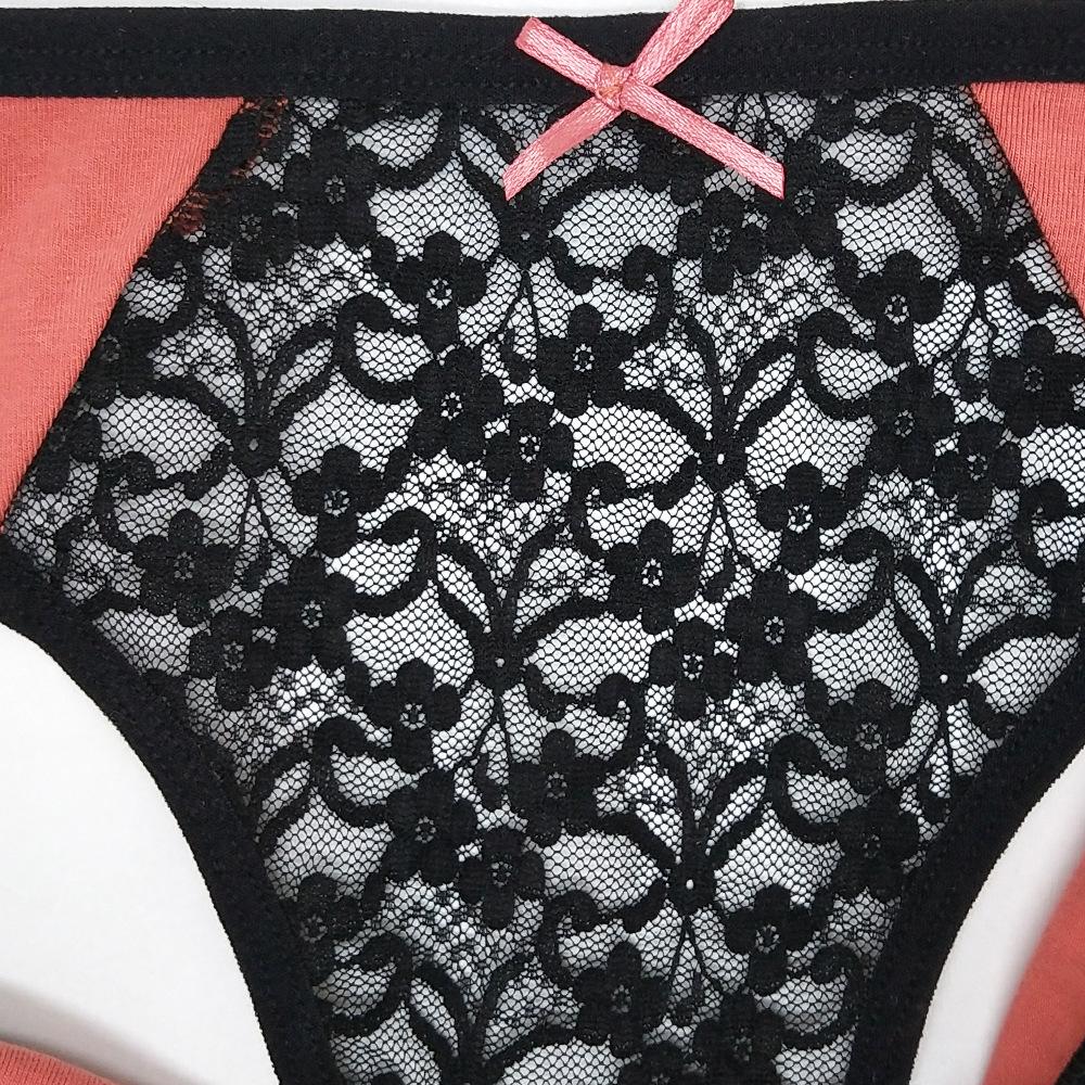 Women Sexy Lace Panties Low-waist Underwear Hollow Thong Female Breathable G String Lingerie Temptation Bikini Plus Size