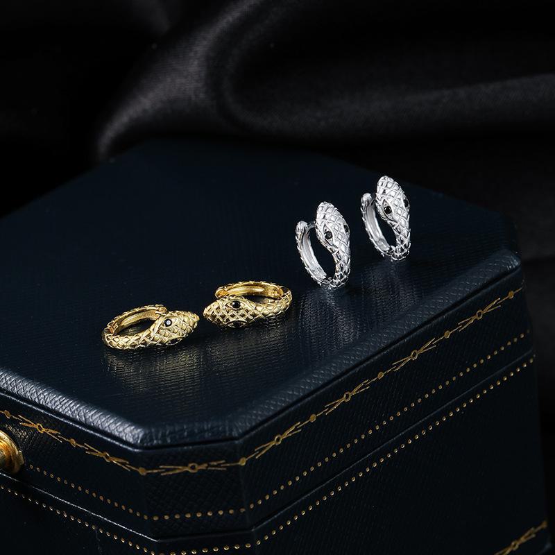 Серьги-змеи из серебра Banyan Tree S925 — европейский и американский стиль, креативный холодный тренд для женщин