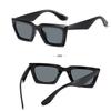 Sun-Protective Driving Glasses Punk Black Shades Glasses Square Frame Sunglasses  for Women Men