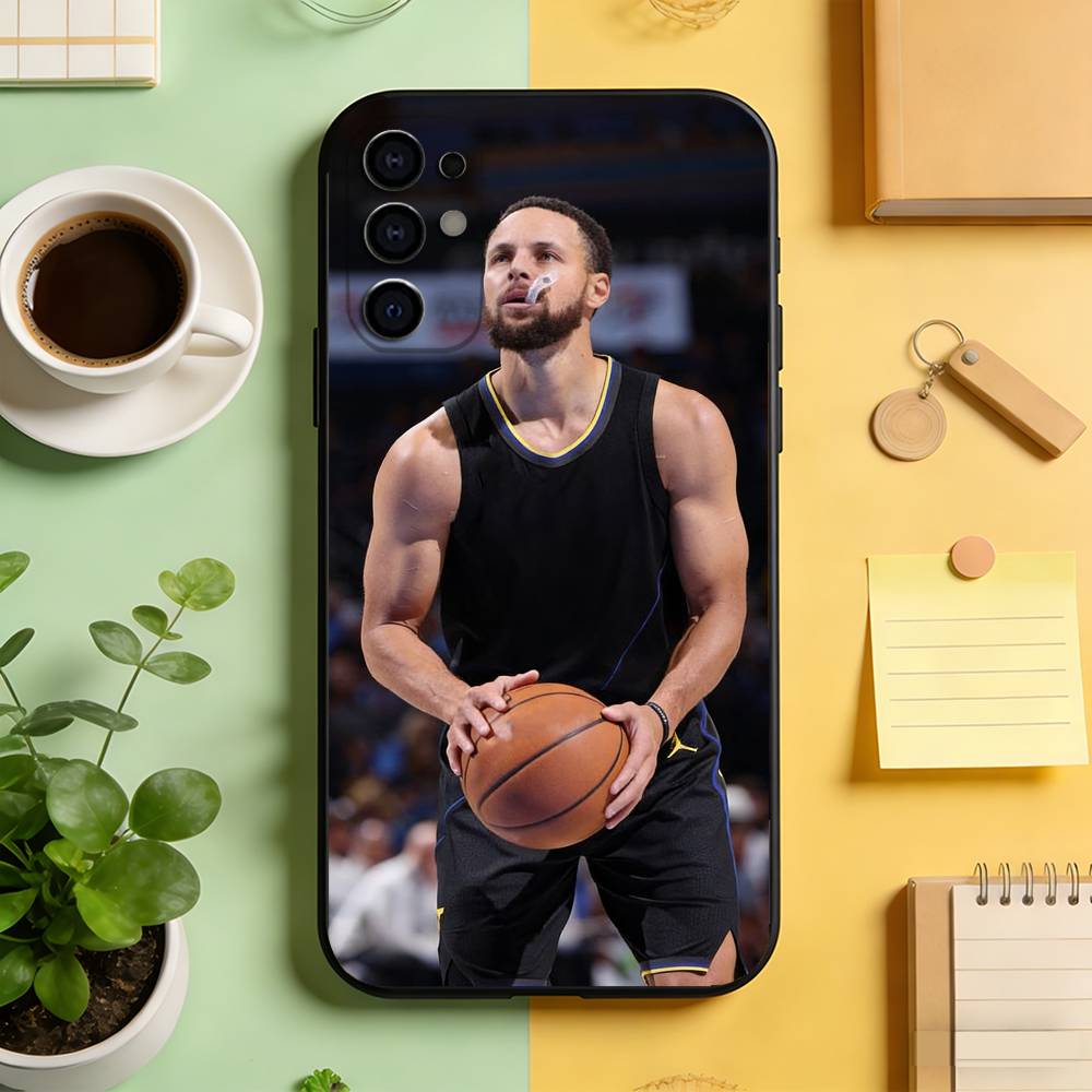 Cool Basketball Aesthetic Phone Case Black Silicone Soft For Samsung S25,S24,S21,S22,S23,S30,Ultra,S20,Plus,Fe,Lite