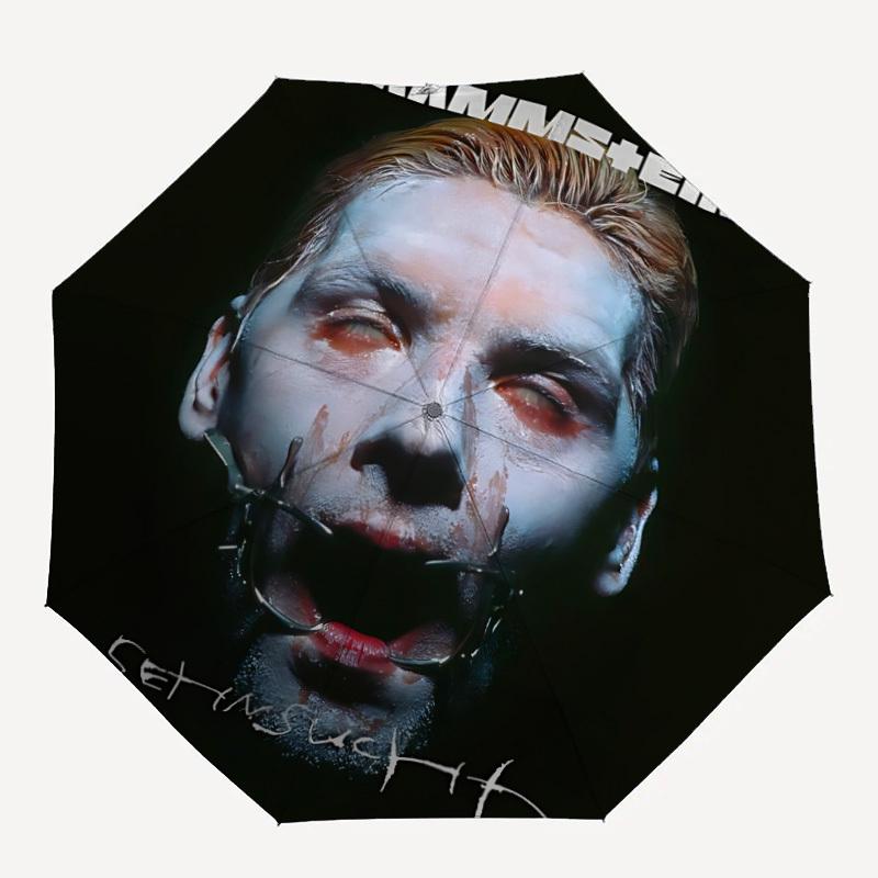 Автоматический зонт Rammstein с открыванием/закрыванием, Прочная железная рама, Складная портативная конструкция, Для путешествий, Ежедневного использования 205