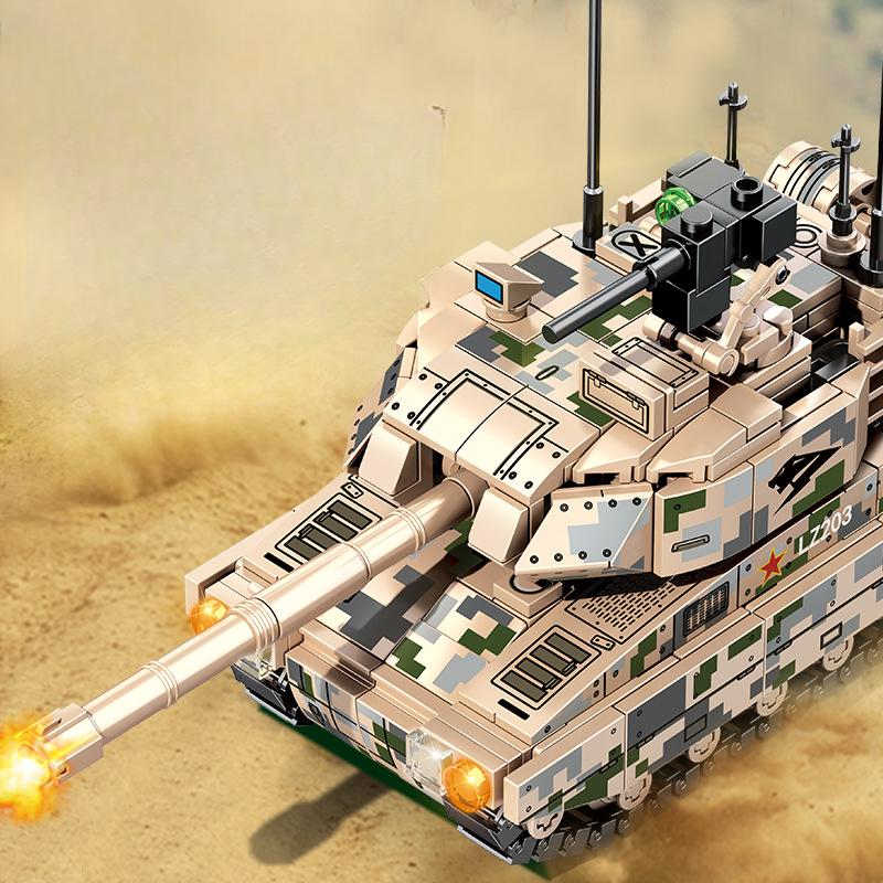 455 шт. военная серия легкий танк детские строительные блоки игрушка в подарок без коробки