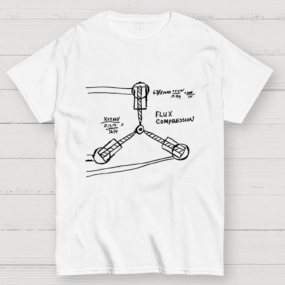 Flux Capacitor Sketch From Back To The Future Cotton Casual Cool Loose T-Shirt