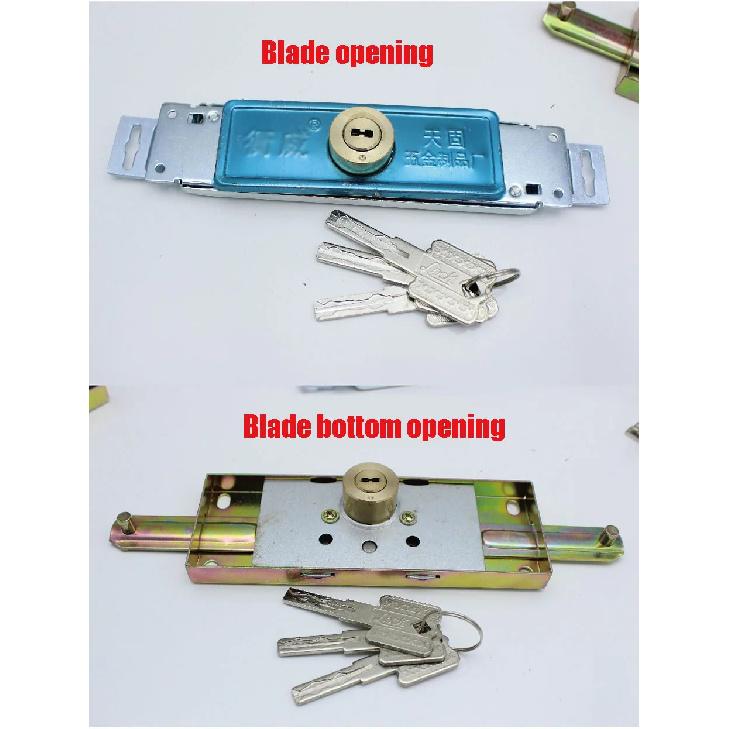 Universal Rolling Shutter Door Anti-theft Door Lock Middle Or Bottom Household Safety Belt Key Solid Square Tongue Internal Lock