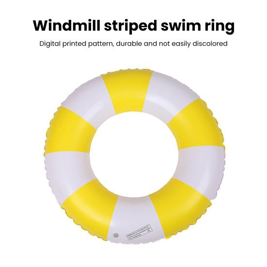 Детское кольцо для плавания, сильная плавучесть, красочный полосатый узор, утолщенные поплавки с защитой от опрокидывания, ПВХ, бассейн, вода, надувной плавающий круг, водная забавная игрушка