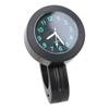 Aluminum Bicycle Watch Black/ Silver Waterproof Motorcycle Handlebar Quartz Clock