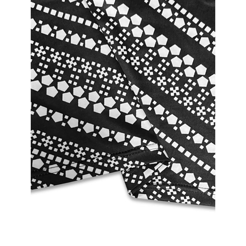 Women's Round Neck Short Sleeve Fashion Casual Patchwork Print Dress