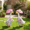 with Umbrellas Porch Goose Outfit Decorative Goose Statue Costume Lawn Goose Clothes  Celebration