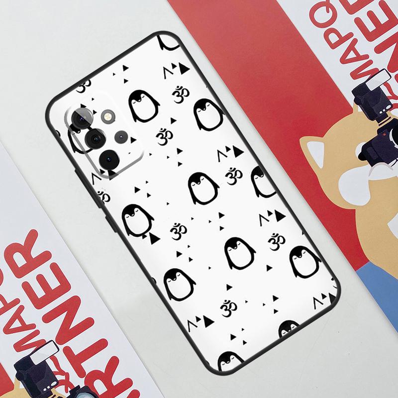 Милый Кавайный Чехол-Пингвин Для Samsung Galaxy A53 A16 A26 A36 A56 A55 A35 A15 A52 A32 A12 A33 A13 A14 A34 A54 A17