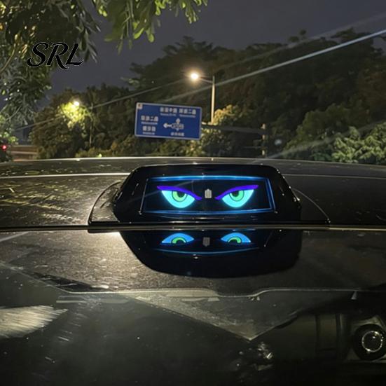 Беспроводные светодиодные атмосферные лампы для автомобиля, на солнечной батарее, «Демонический глаз», Свет на стекло автомобиля, Водонепроницаемая, Динамические «Глаза дьявола», Многофункциональные, для интерьера и экстерьера