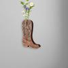 Cowboy Boot Flower Vase Western Wall Decor Retro Design Planter Hanging for Home Indoor